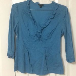5/$25 Banana Republic Factory blue blouse …
